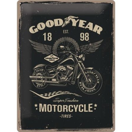 Metallskylt 30Ã—40 cm Best Garage, GoodYear motorcycle