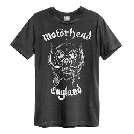 Amplified Unisex Adult England Motorhead T-Shirt XS Charcoal