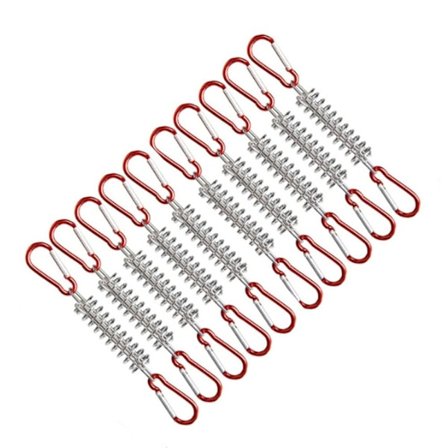 3 Stk Telt Vindtau Fjær Fjærkrok Spenne RØD