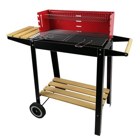 Kulgrill med hylde og hjul