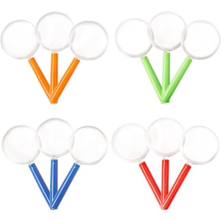 12 stycken Mini Barnförstoringsglas Plastförstoringsglas 5X Förstorande