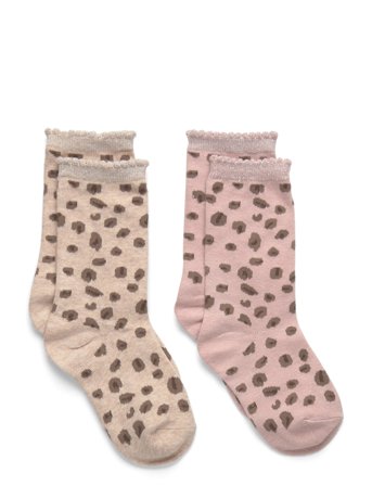 Mango 2 Pack Patterned Socks - Brown - M