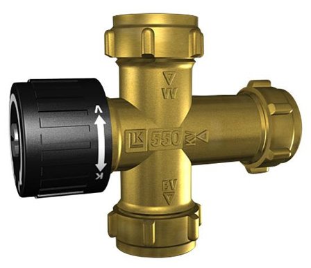 LK Systems LK 550 AquaMix Blandningsventil 22 mm, Installation