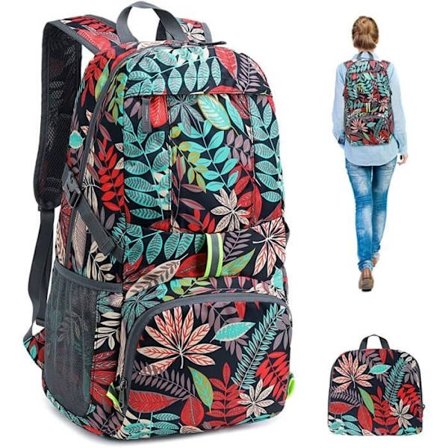 (Rød) Rygsæk - ZGEER - Foldbar Model 35L - Vandtæt - Ultralet - Reflekterende Design