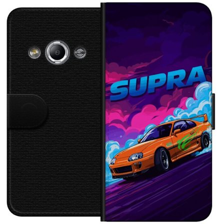 Kompatibel Tegnebogsetui til Samsung Galaxy Xcover 3 Toyota Supra i drift med neonfarvet røg, fartfornemmelse og natlig street racing-miljø