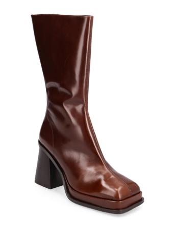 Booties Shoes Boots Ankle Boots Ankle Boot - Heel Brun Billi Bi*Betinget Tilbud