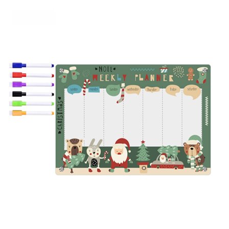 Magnetisk kylskåpskalender veckoplanerare magnetisk whiteboard att göra-lista tavla för inköpslista för matvaror för kylskåp