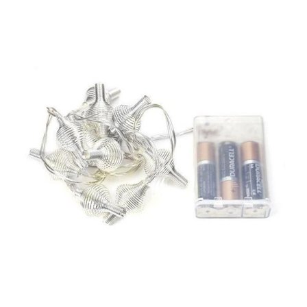 Julgirland spiraler i silver