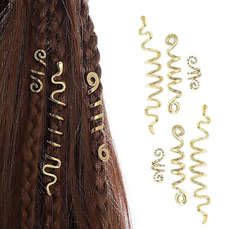 6 st håraccessoarer hårsmycken för kvinnor flätor, dreadlock A