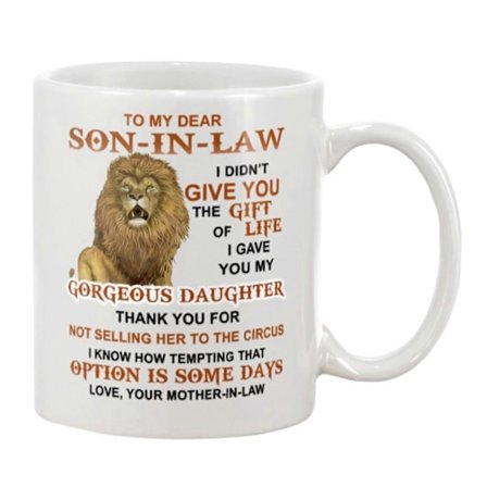 Muki rakkaalle vävylle - Kirjaimin ja kuvioin painettu muki, konepesun ja mikroaaltouunin kestävä