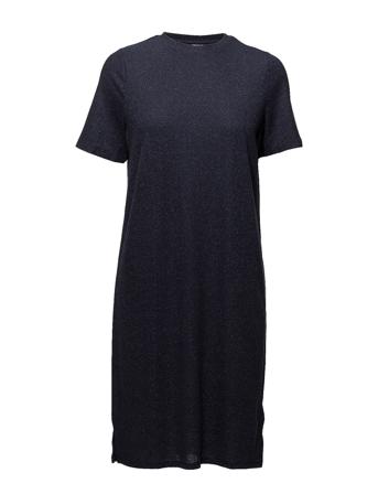 Shimmer Knit Dress W. Slits Blue Saint Tropez