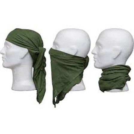 Jättestor militärgrön MC halsduk snusnäduk for the Harley rider