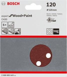 Bosch Expert for Wood and Paint C430 - slipearksett - for tre, maling - 5 deler