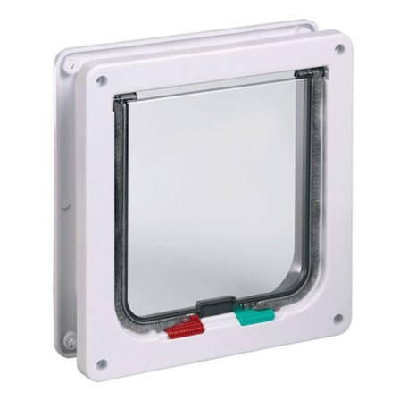 Karlie 4-vägs låsbar kattlucka Porta 23,5x5x25,2 cm vit