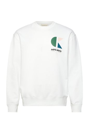 Ls Eu 350Terry Ck Bauhaus Logo C White Calvin Klein Jeans