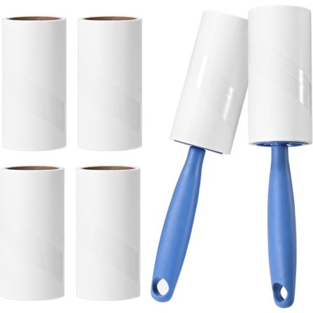 Klæberulle, meget klæbrig klæberulle til fjernelse af fnug og kæledyrshår fra tøj (2+6)