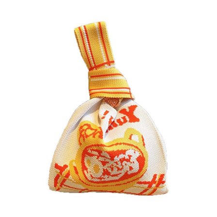 Stickad handväska tygväska 2 2