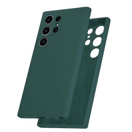 Samsung Galaxy S24 ultra - Stilrent Hållbart TPU Silikon Skal Mörkgrön