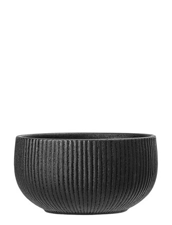 Bloomingville Neri Bowl, Black, Stoneware - Black - Ø 14.5 CM