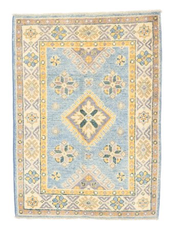 Orientalischer Kazak Fine Teppich 66X89 Beige/Grau Wolle, Afghanistan