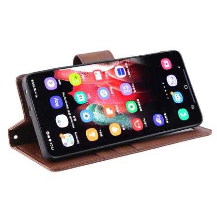 Samsung Galaxy S24 Ultra - Stilig 2 i 1 lommebokdeksel Brown