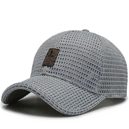 Sommar Mesh Baseball Cap Trucker Mesh Hat Baseball Cap Herr Dam Utomhus Sport(ljusgrå)
