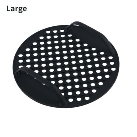 Air Fryer Liners Non-Stick silikonmatta Korg Rund Återanvändbar S black