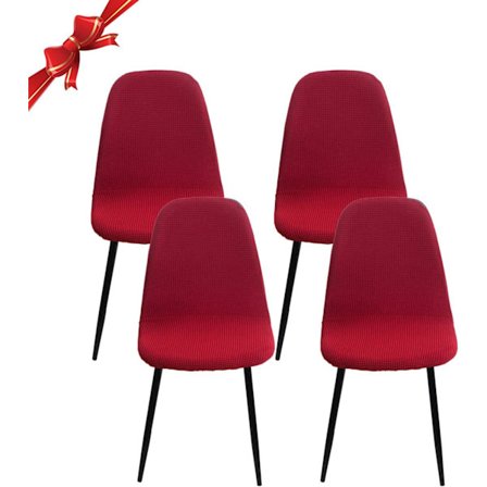 Skandinavisk Stolebetræk Sæt med 4, Strækbart Skandinavisk Spisestolebetræk, Jacquard Elastisk Stolebetræk Universal til Boligindretning