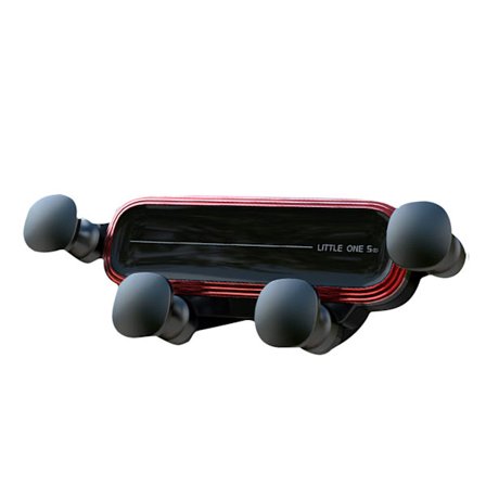 Päivitetty painovoima-auton puhelinteline Automaattinen lukitus Handsfree Mini-auton tuuletusaukkoon puhelinteline 4,7-6,9 tuuman puhelimeen Punainen