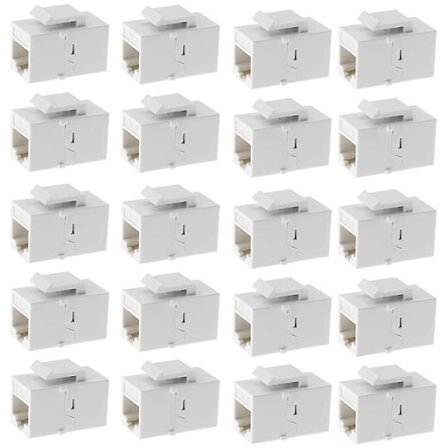 Ethernet Keystone-koppling, 20-pack Cat6 RJ45 Keystone Jack Inline Honkontakter