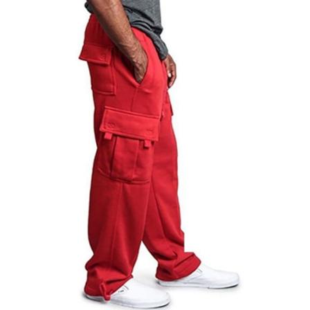 Atletiska byxor för män Löparträningsbyxor Casual joggingbyxor white L