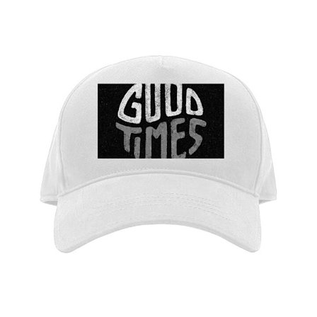 Kasket Minimalistisk typografisk illustration med håndtegnet hvid tekst på sort baggrund, rå og enkel design med stærk kontrast