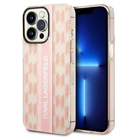 Karl Lagerfeld Iphone 14 Pro Max Skal Mono Vertical Stripe - Ros
