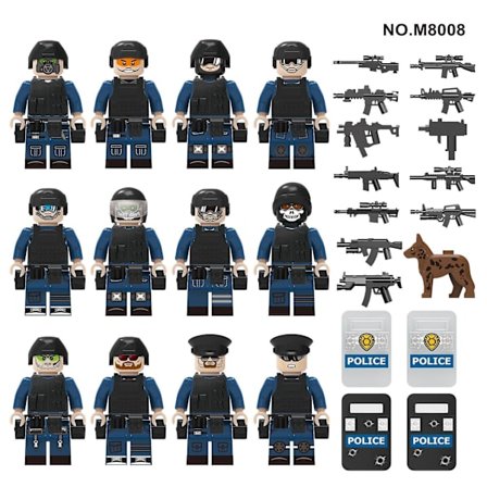 12 stk. Soldater Byggeklodser Specialstyrker Klodser Våben Kompatible Klods Legetøj