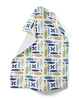 Kökshandduk Fina Fisken Turkos - Kök - Arvidssons Textil