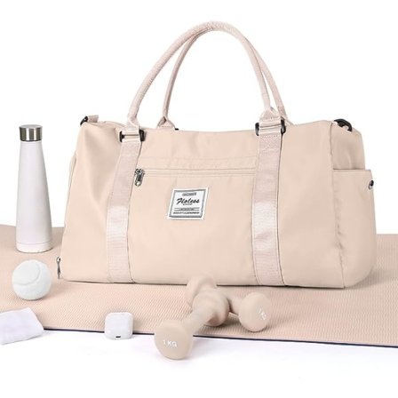 IC Gymtaske Dame Herre med Sko- og Vådpose, Rejsetaske til Kvinder til Flyrejser, Sport Gymtasker Svømning Yoga, Vandafvisende