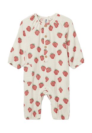 RIKIKI Onesie i bäckebölja TRUE Underdelar Röd 74