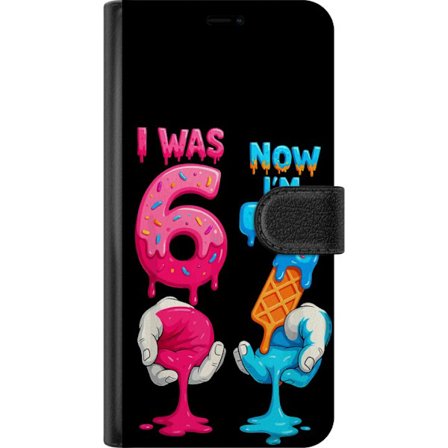 Kompatibel Tegnebogsetui til Nothing Phone (3a) Jeg var 6, nu er jeg 7 farverig fødselsdagsillustration med smeltende tal legesyg børnevenlig design