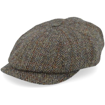 CTH Ericson - Groen traditionalbeanie Cap - Aaron Harris Tweed Green Ear Flap Flat Cap @ Hatstore