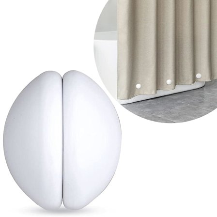 Bruseforhængsvægte forhindrer bruseforhæng i at blæse magneter til bruseforhængstilbehør [dB}