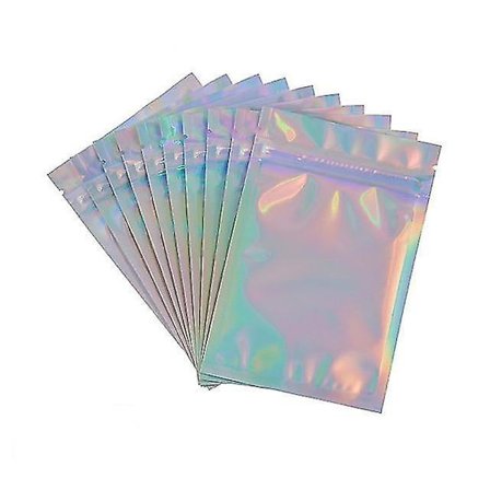 B 8.5X13cm Iridescent Holografiske Lynlåsposer Tasker Til Kosmetisk Makeup