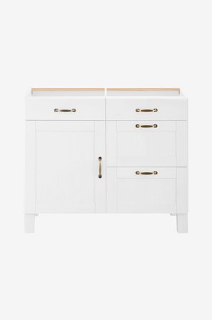 Loft24 - Oppbevaringsskap Dalby 60 1 dør + 4 skuffer - Hvit - Skap - Fra Homeroom