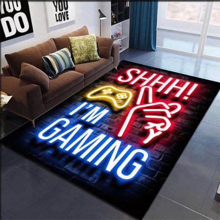 Store spillmatter, 3D Gamer Teppe Interiør Stue Teppe FARGE 3 100*150cm[BT]