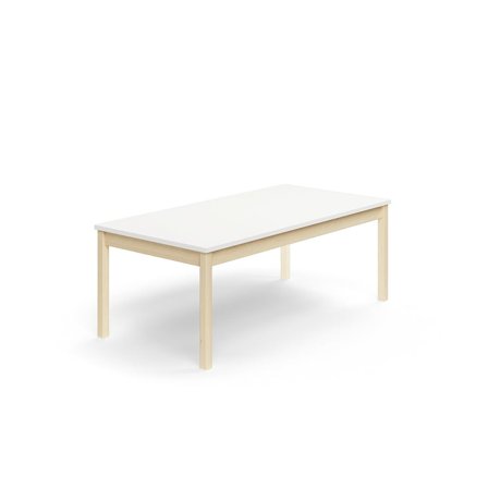 Table DECIBEL, 1600x800x590 mm, noise reducing high pressure laminate, birch/white