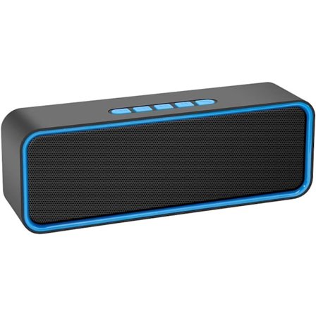Bærbar trådløs høyttaler, Bluetooth 5.0-høyttaler med 3D Stereo HiFi-bass, 1500mAh batteri, 12 timers spilletid (Blå)