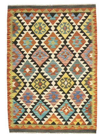 Tribal Pequeño Kilim Afghan Old Style Alfombra 103X146 Lana