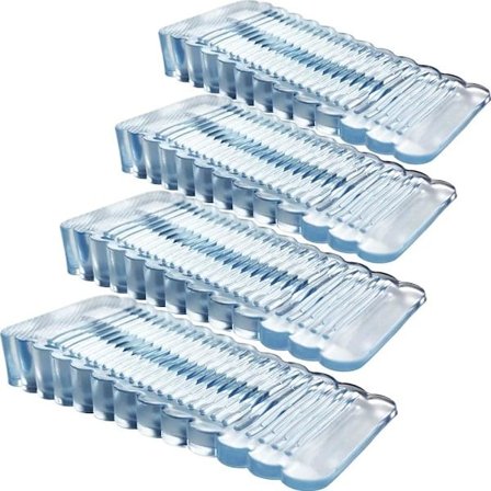4-pack transparenta gummikilar, premium dörrstopp, halkfria dörrstoppar, silikondörrstoppar, kraftiga transparenta dörrstoppar