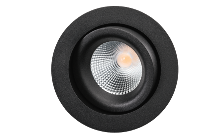 SG Armaturen Junistar Lux Isosafe Downlight 7 W, svart 540 lm, Belysning