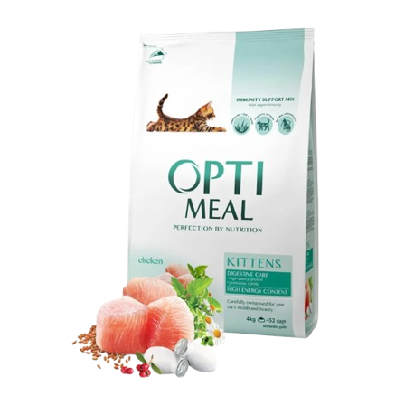 Optimeal - Kitten Chicken With Digestive Care Tørrfôr Til Kattunger 4 kg - Katt - Kattefôr & kattemat - Tørrfôr for katt - ZOO.no