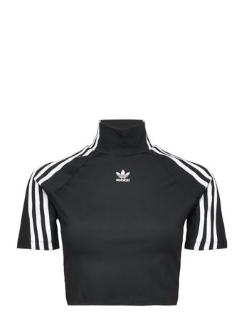 Tight Ss Top Crop Tops Short-sleeved Crop Tops Svart Adidas Originals*Betinget Tilbud